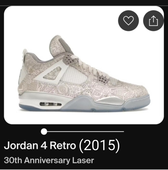 Jordan Other - Jordan 4 Retro Rare 30th Anniversary Laser (2015) Mens 10.5 EUC